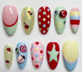 Dopamine Heart Ladybug French-Style Polka Dot nails